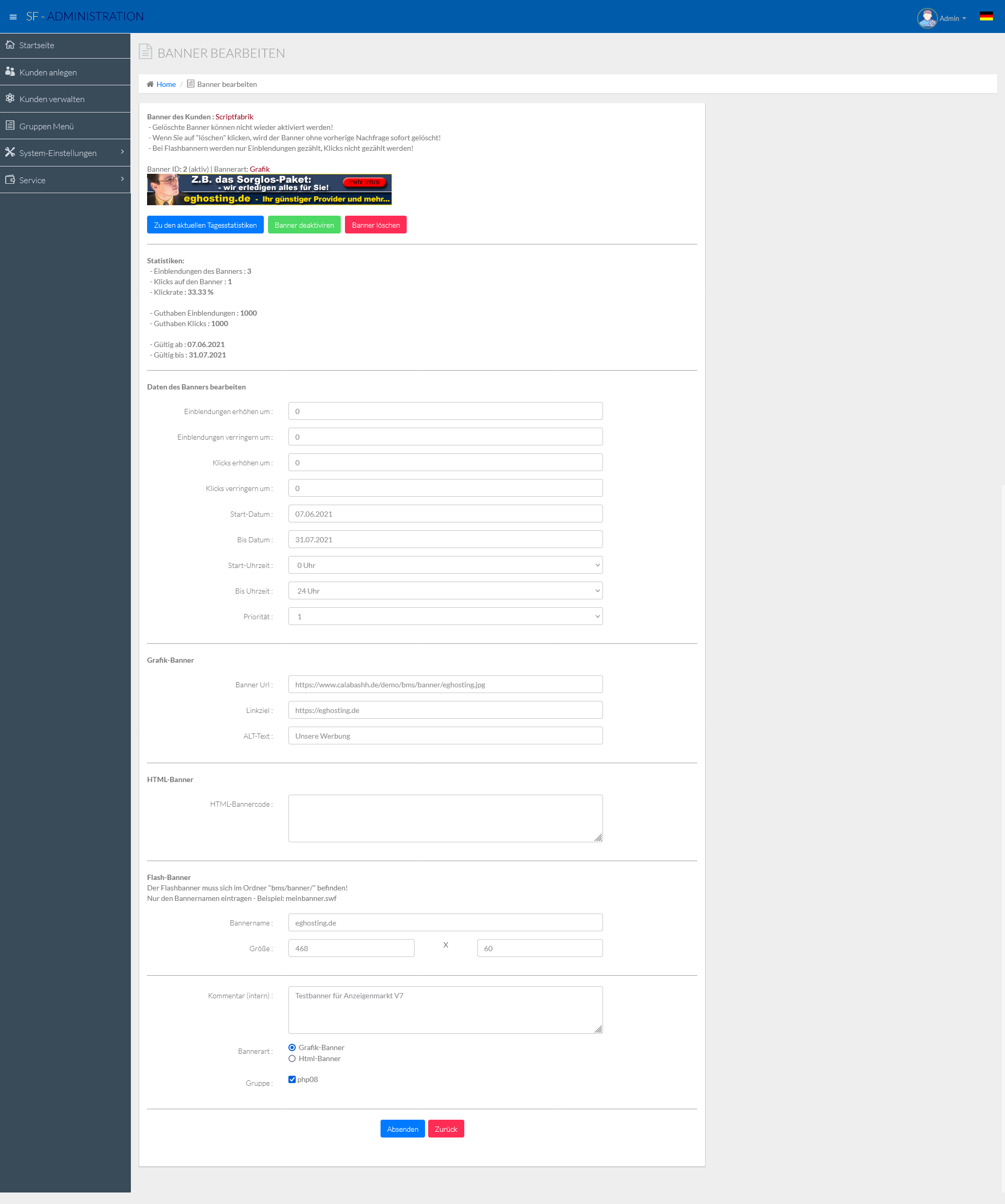Bannermanagement System