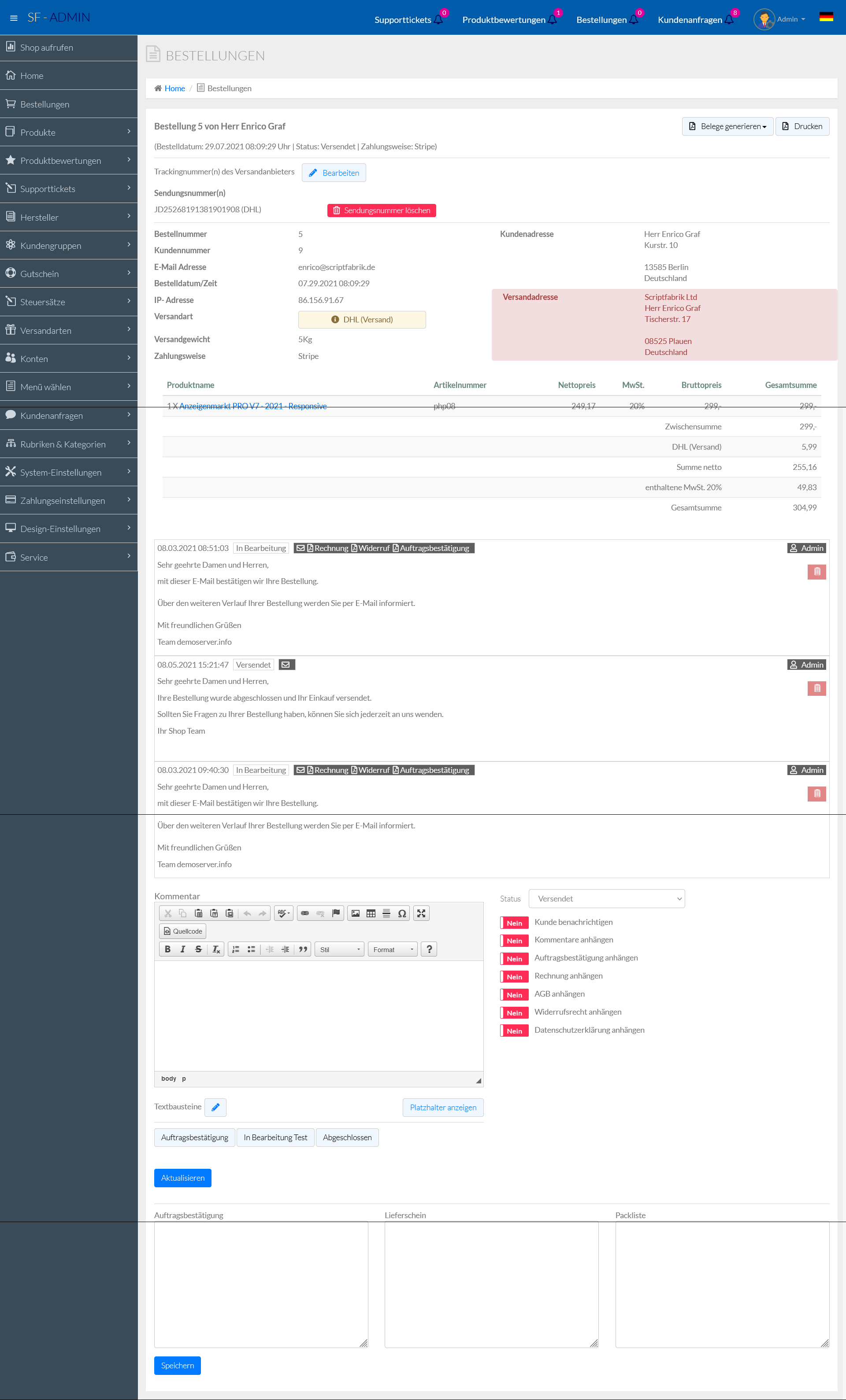 SF-Shopsystem V1.3.5