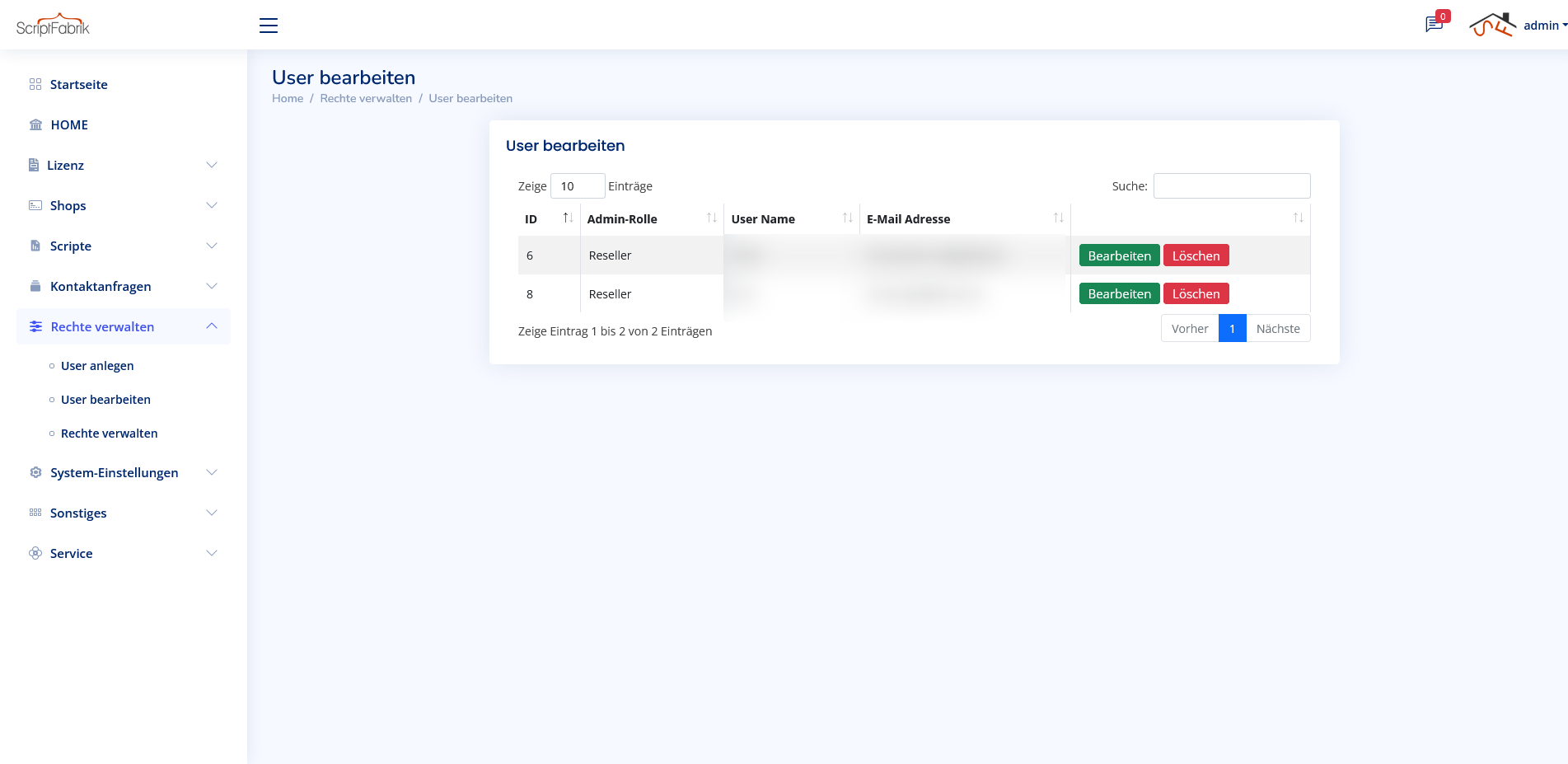 Lizenz & Nachrichten System V2.6