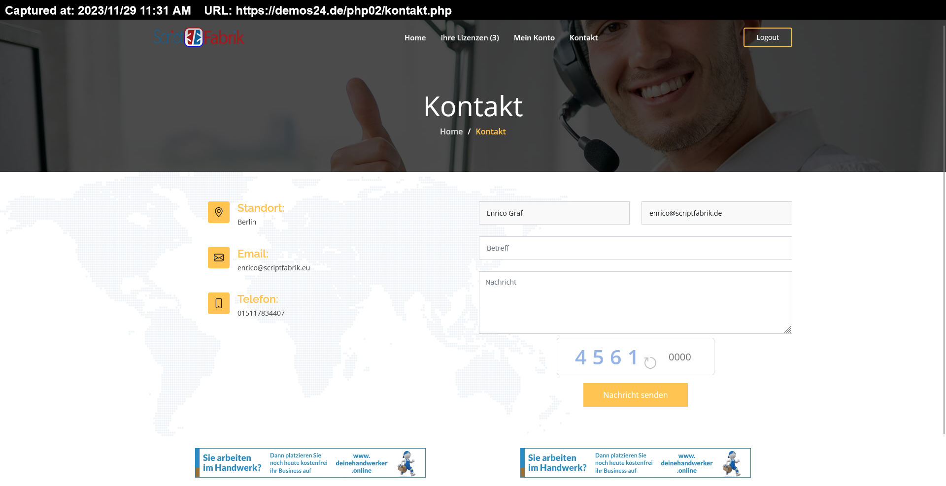 Lizenz & Nachrichten System V2.6